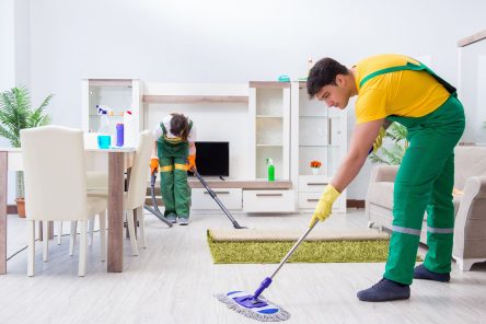 2 maids cleaning the living room for Time-Saving Cleaning Tips. Avail our cleaning promos and offers now